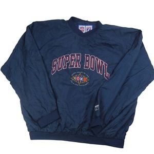 Vintage Logo 7 Super Bowl XXXI Embroidered Windbreaker Jacket
